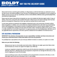 Hot Tub Pre-Delivery Guide
